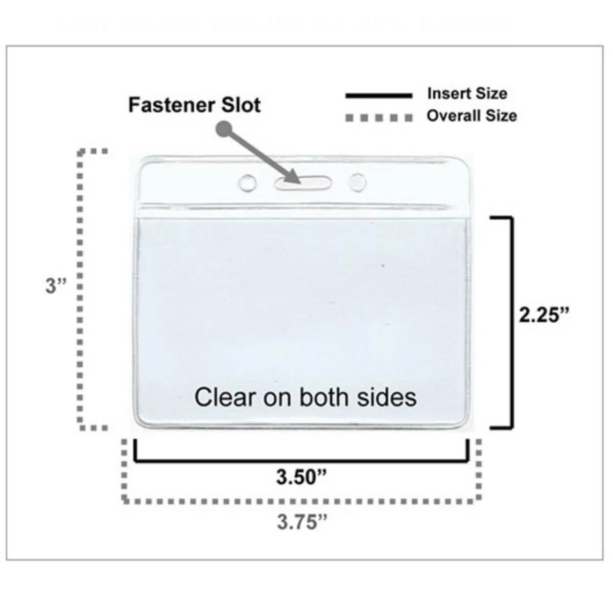 3.5x2.25 inch Horizontal Badge Holder 1