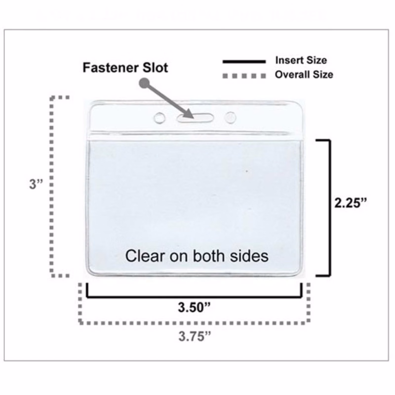3.5x2.25 inch Horizontal Badge Holder