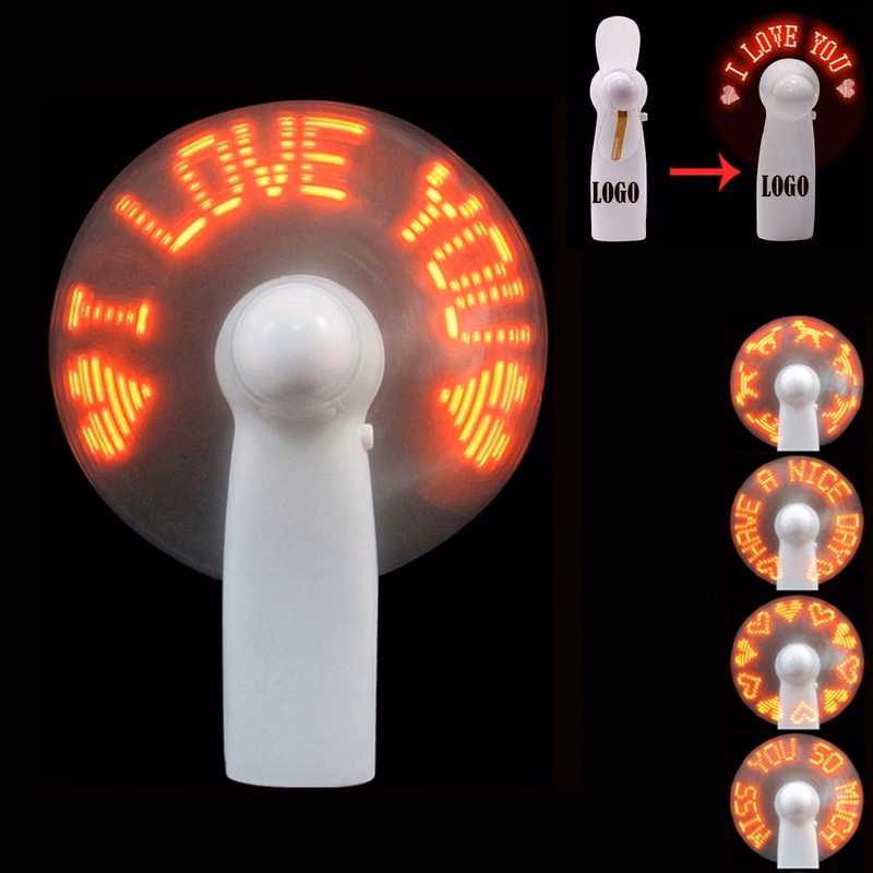 Custom Logo Programming Flashing Mini Fan