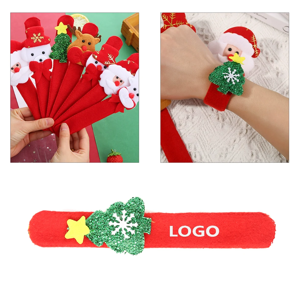 Christmas Slap-On Wristbands 1