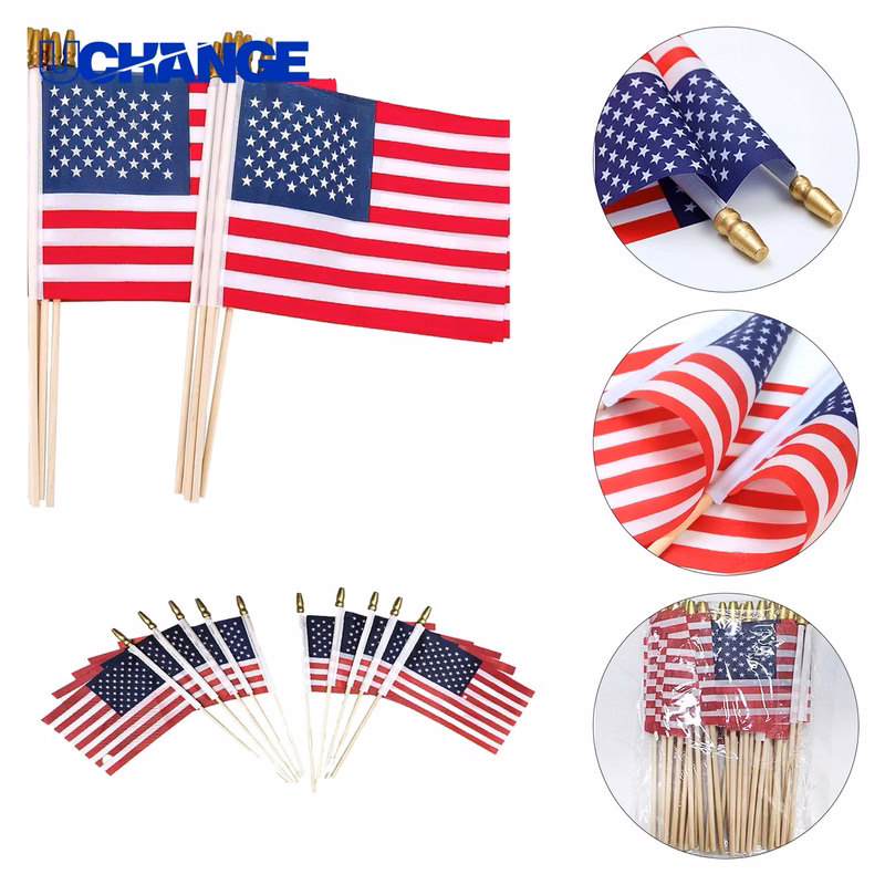 Highly Visible Custom Hand Flags Set