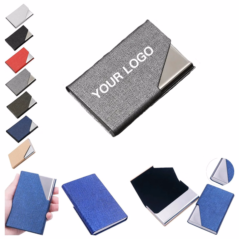 Durable PU Card Holder with Magnetic Lid