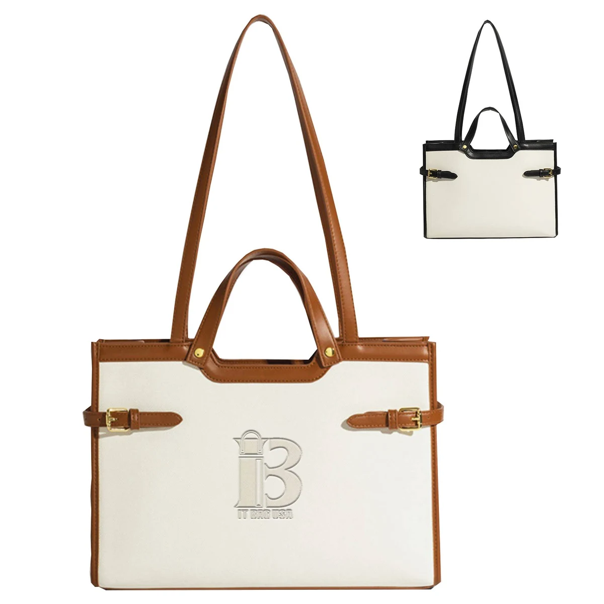 Stylish PU Business Work Tote Bag for Women 1