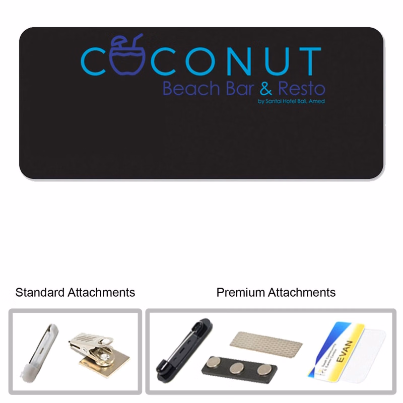 3.375"W x 2.125"H Reusable Chalkboard Badges