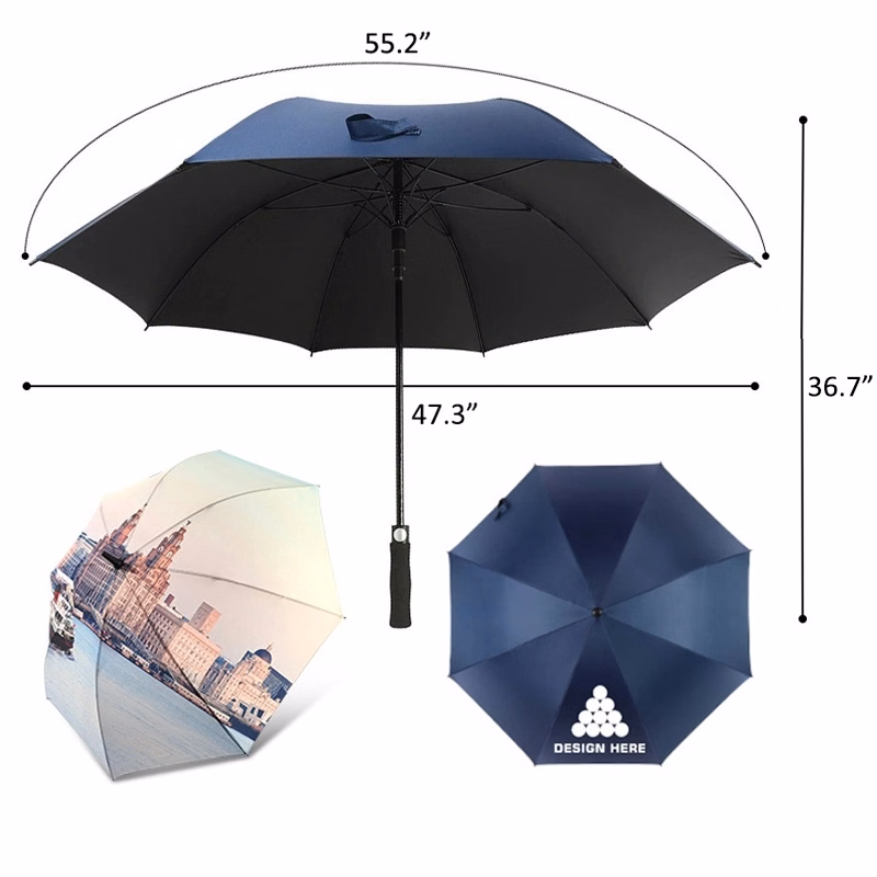 55.2" Automatic Open Golf Umbrella MOQ50pcs