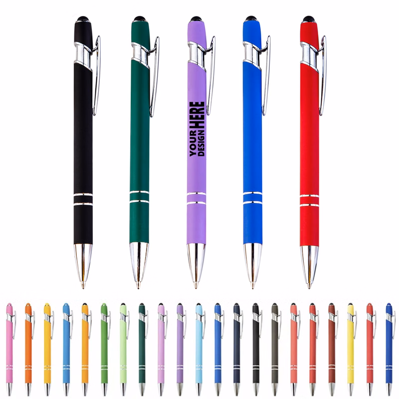 Metal Aluminum Rod Spray Glue Press Ballpoint Pen