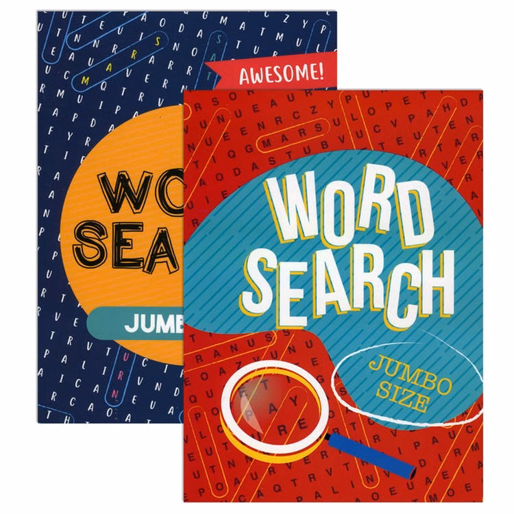 Word Search Puzzle Books - Jumbo Print Two Titles