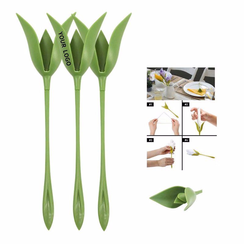 ABS Napkin Holder with Floral Folding Design