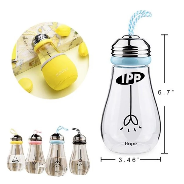 Bulb Shaped Glass Water Bottles 1