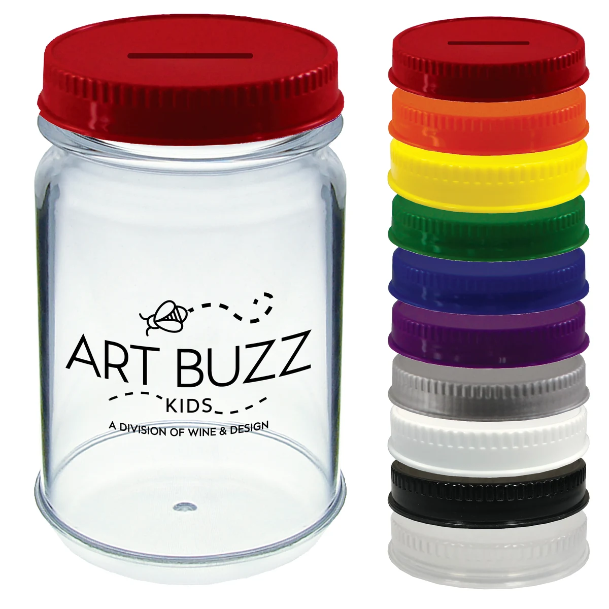 16oz Plastic Mason Jar Bank 1