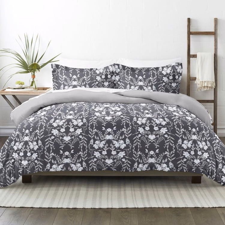 Reversible Duvet Cover Sets - Black Garden Twin-XL 2 Piece