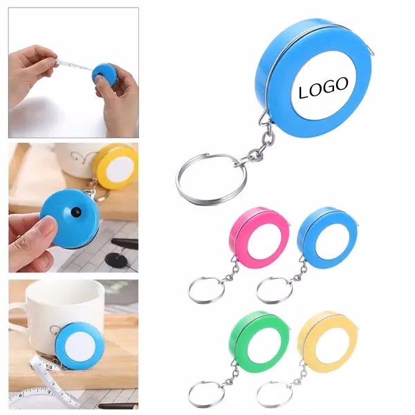 Round Retractable Plastic Measuring Tape
