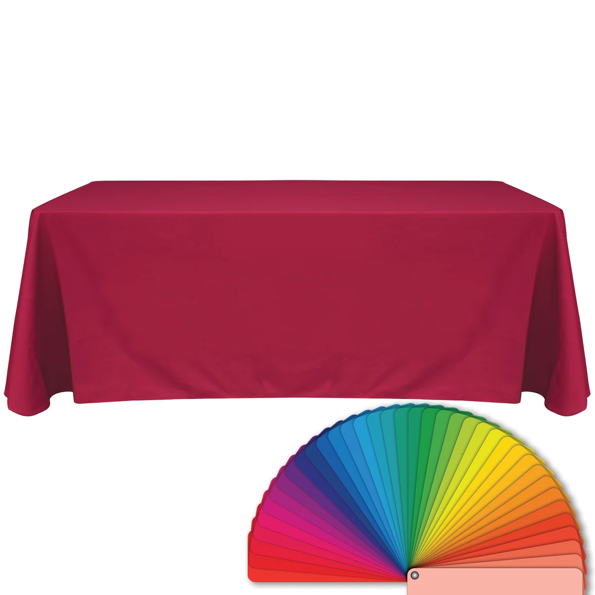 6' Blank Solid Color Polyester Table Throw 1