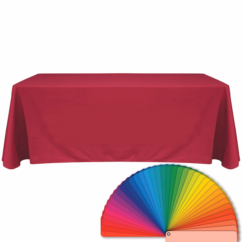 6' Blank Solid Color Polyester Table Throw