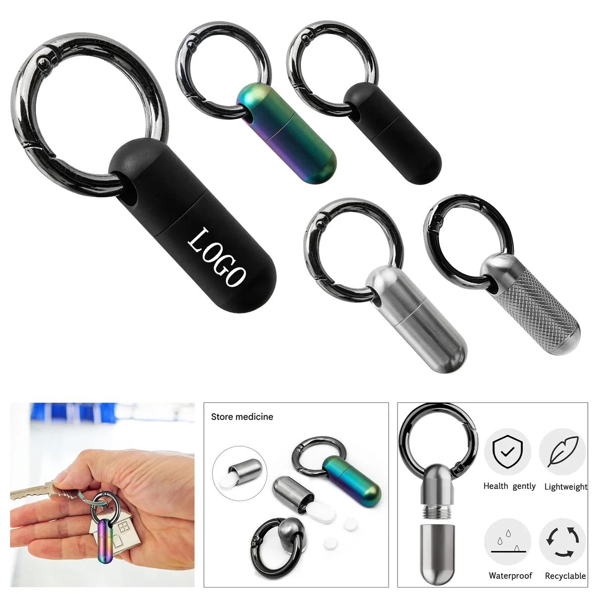 Durable Titanium Portable Pill Box 1