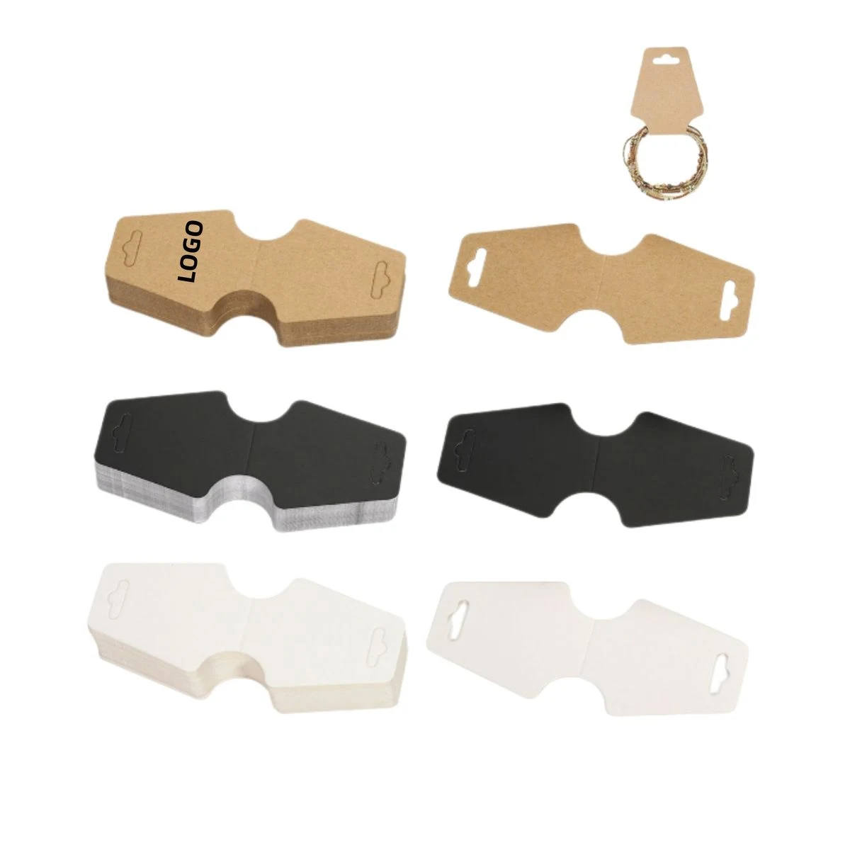 Folding Paper Necklace Display Cards 1
