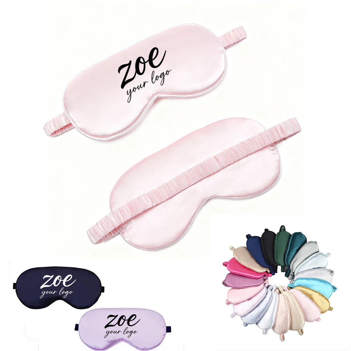 Soft Elastic Imitation Silk Sleep Mask 1
