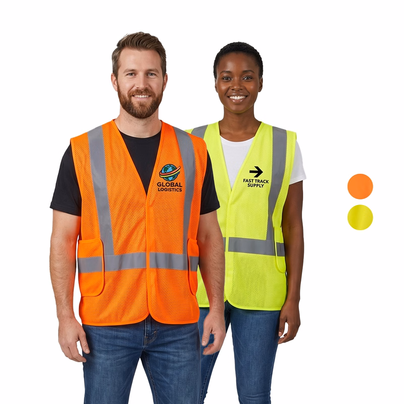 3.8 Oz. Class 2 Hi Vis Adjustable Breakaway Mesh Safety Vest