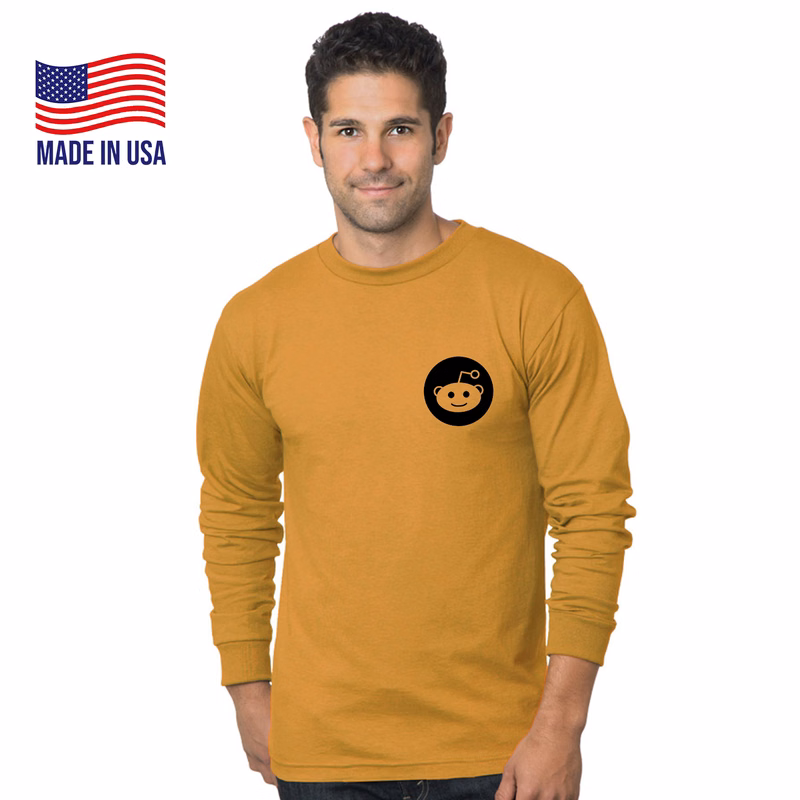 USA-Made Heavyweight Unisex Long Sleeve Crew Tee