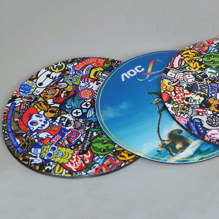 Hard Surface PVC Rubber Round Mousepad