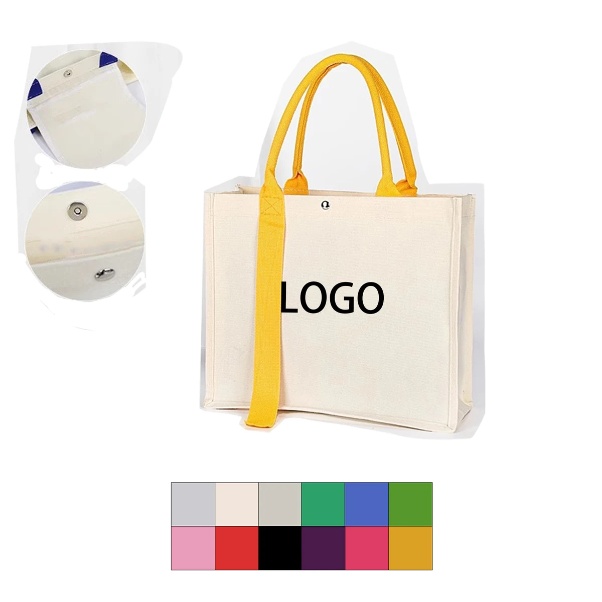 EcoCarry Canvas Shopping Bags, custom tote bag with logo imprint 1