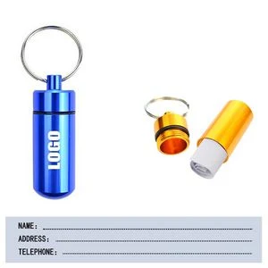 Durable Aluminum Capsule Shaped Dog ID Tag 1