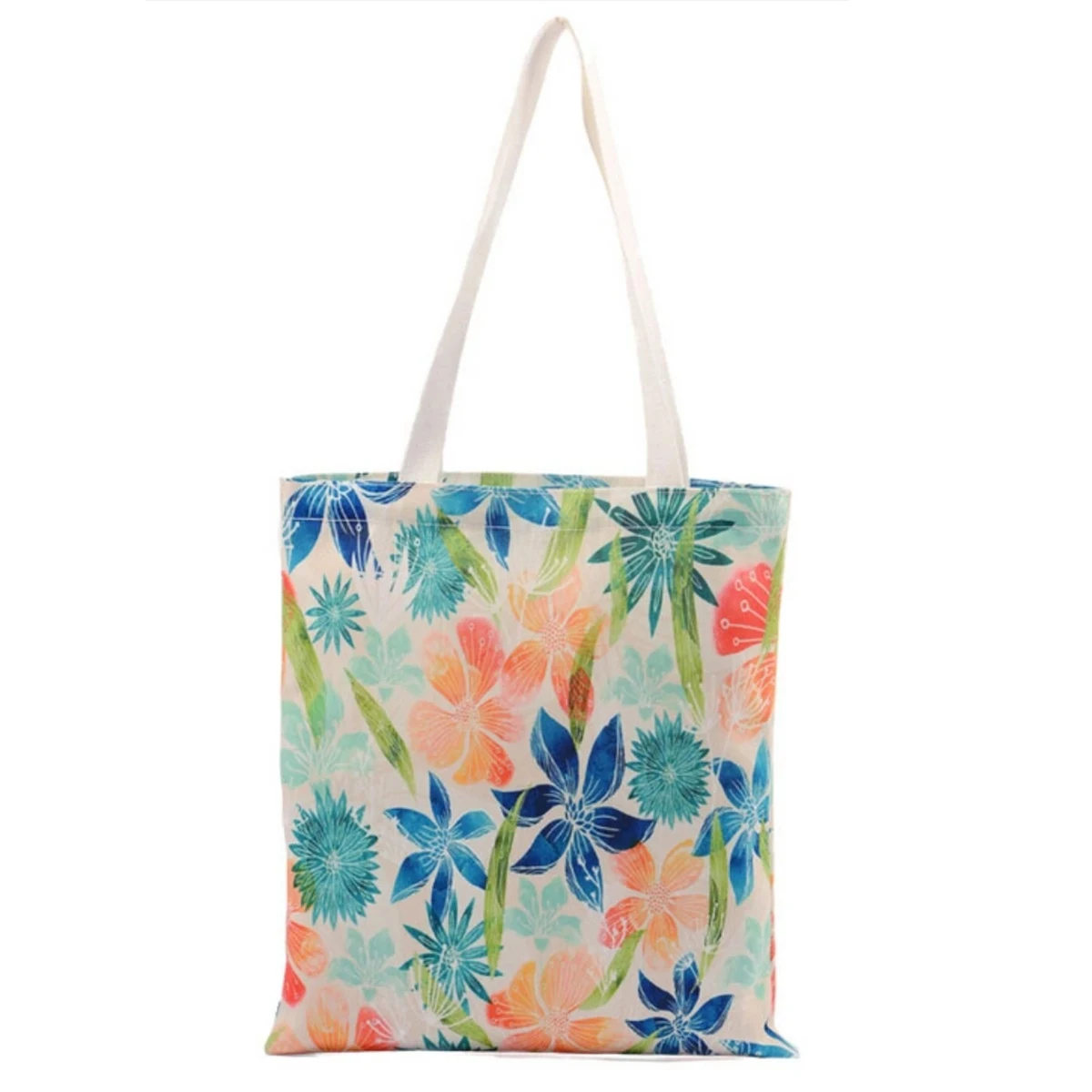 Full Color Canvas Grocery Shopping Tote Bags, custom tote bag with logo imprint 1