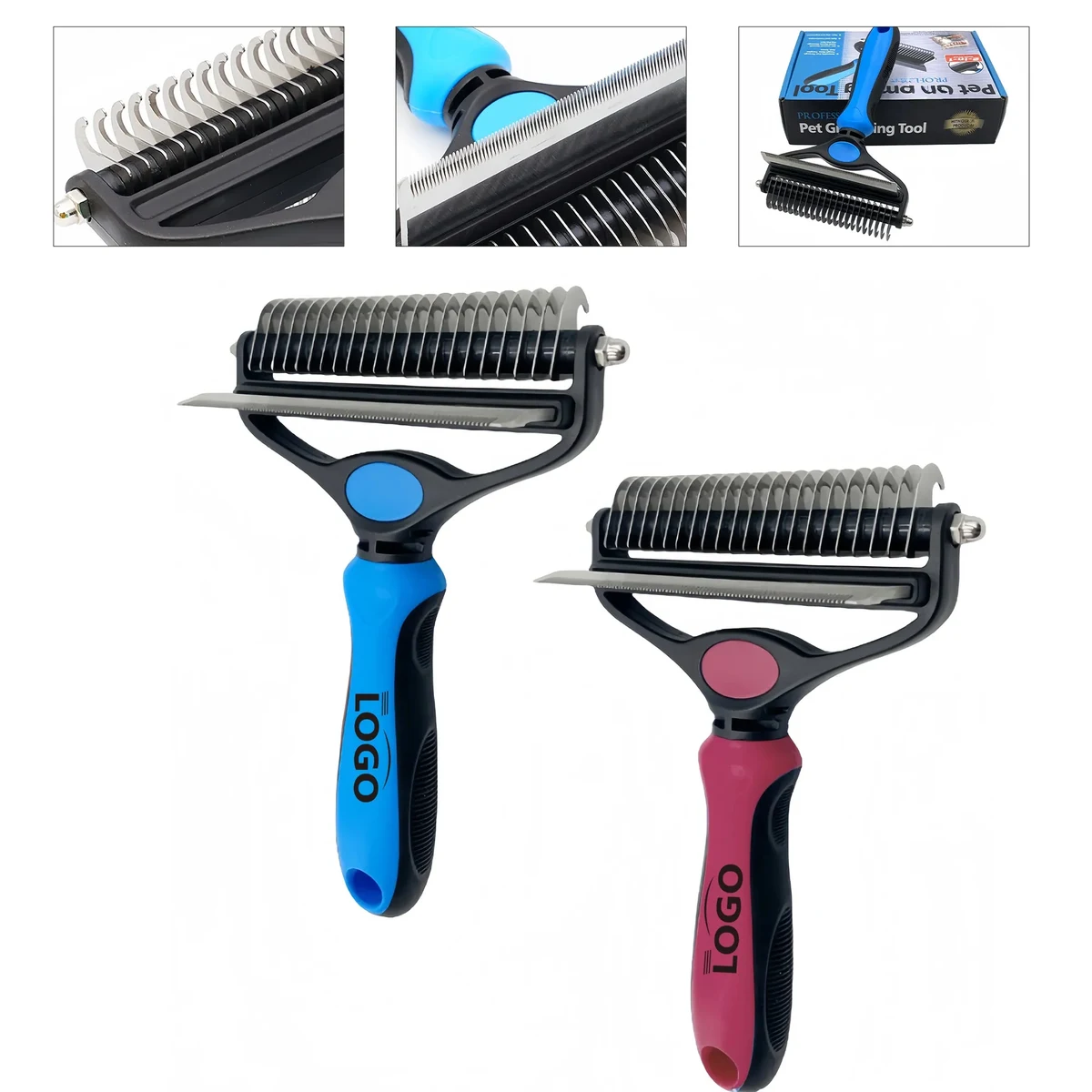 Dual Head Pet Grooming Brush For Detangling And Smoothing 1