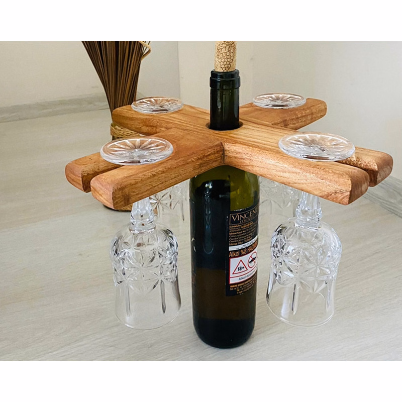 Pine Wood Wine Butler