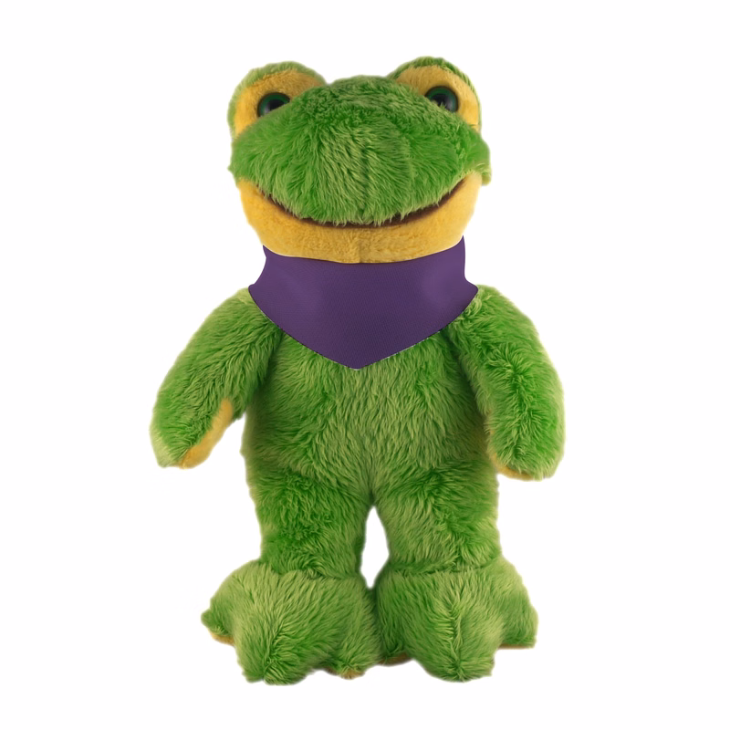 Soft Plush Stuffed Frog with Bandana