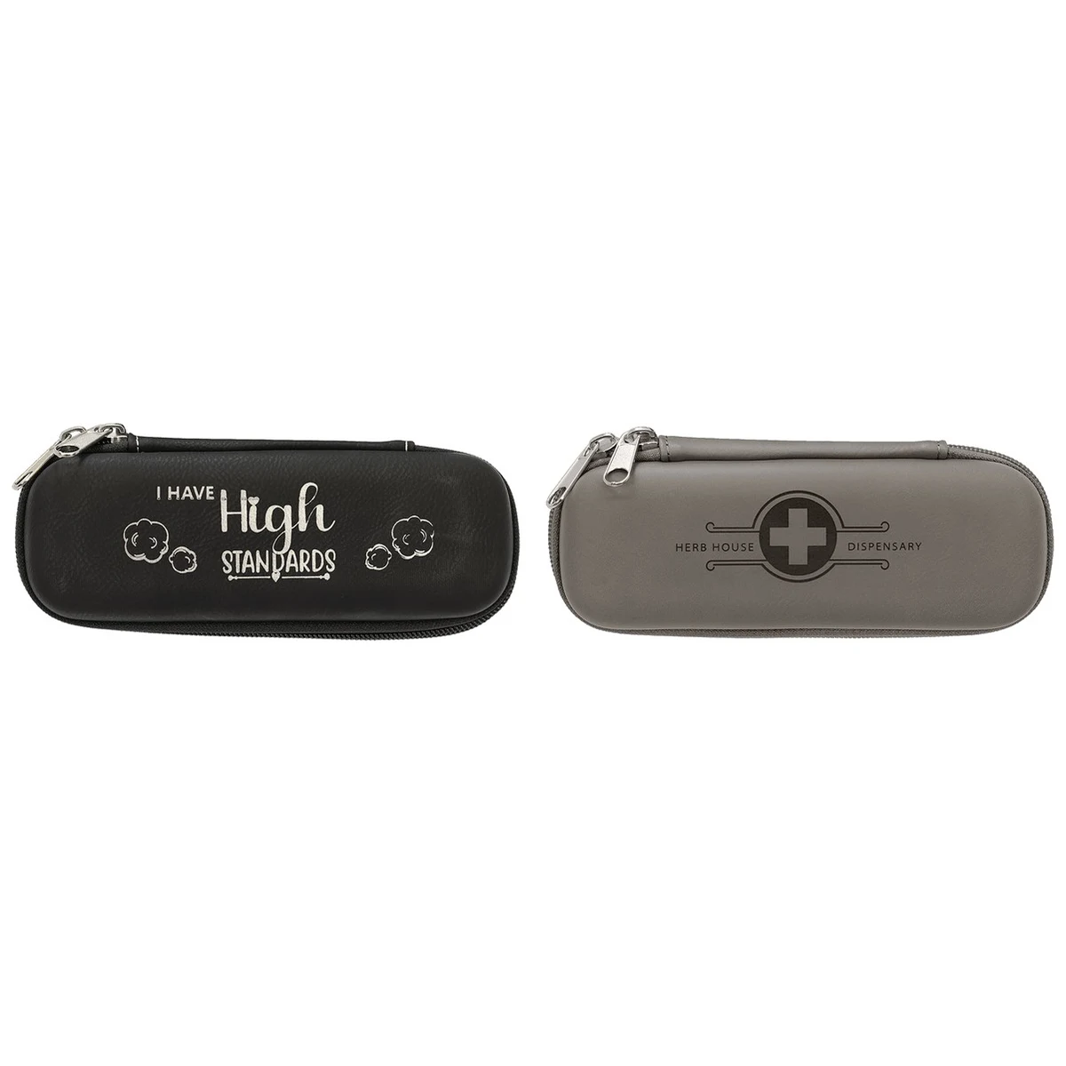 Black/Silver Smoke Case, 7.5" x 2.5" x 1.75", with Charcoal-Activated Liner 1