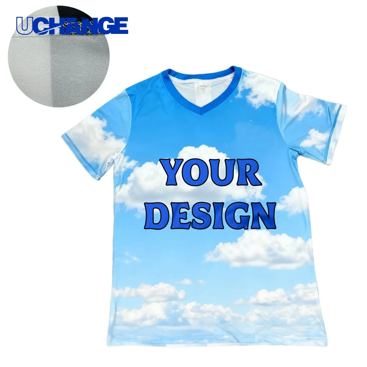Dye-Sublimated V-Neck T-Shirt Apparel 1