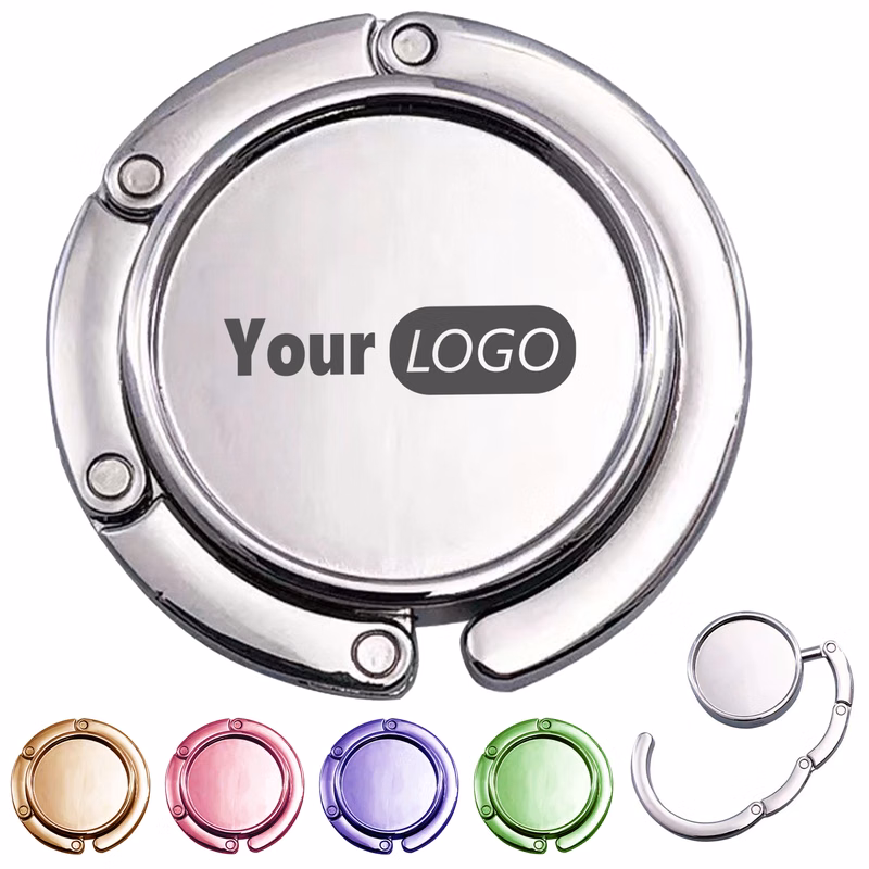 Aluminum Alloy Compact Foldable Bag Hanger For Stylish Convenience