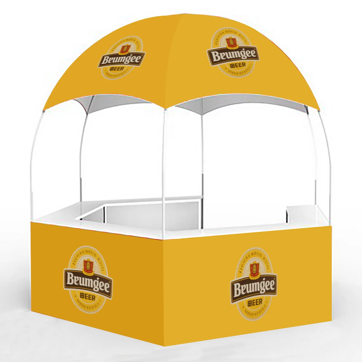 Custom 10'X10' Promotion Event Hexagonal Kiosk Dome Tent (Full Color) 1
