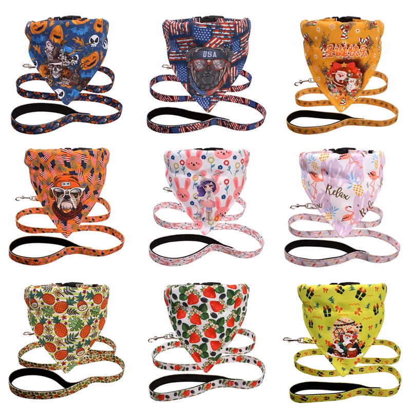 Halloween Dog Bandanas With Adjust Buckle