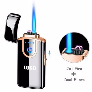 Dual Functions Electric Arc Jet Fire Lighter With USB Charging