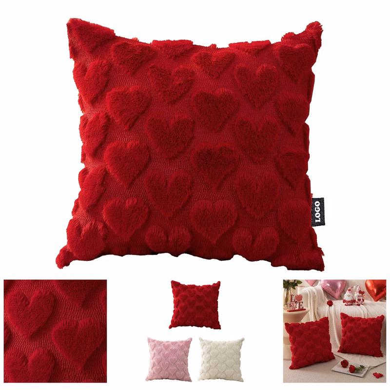 Valentine's Day Plush Pillow Cover