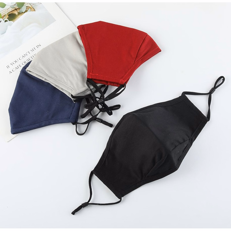 3 Layer Cotton Face Mask With Adjustable Ear Loops