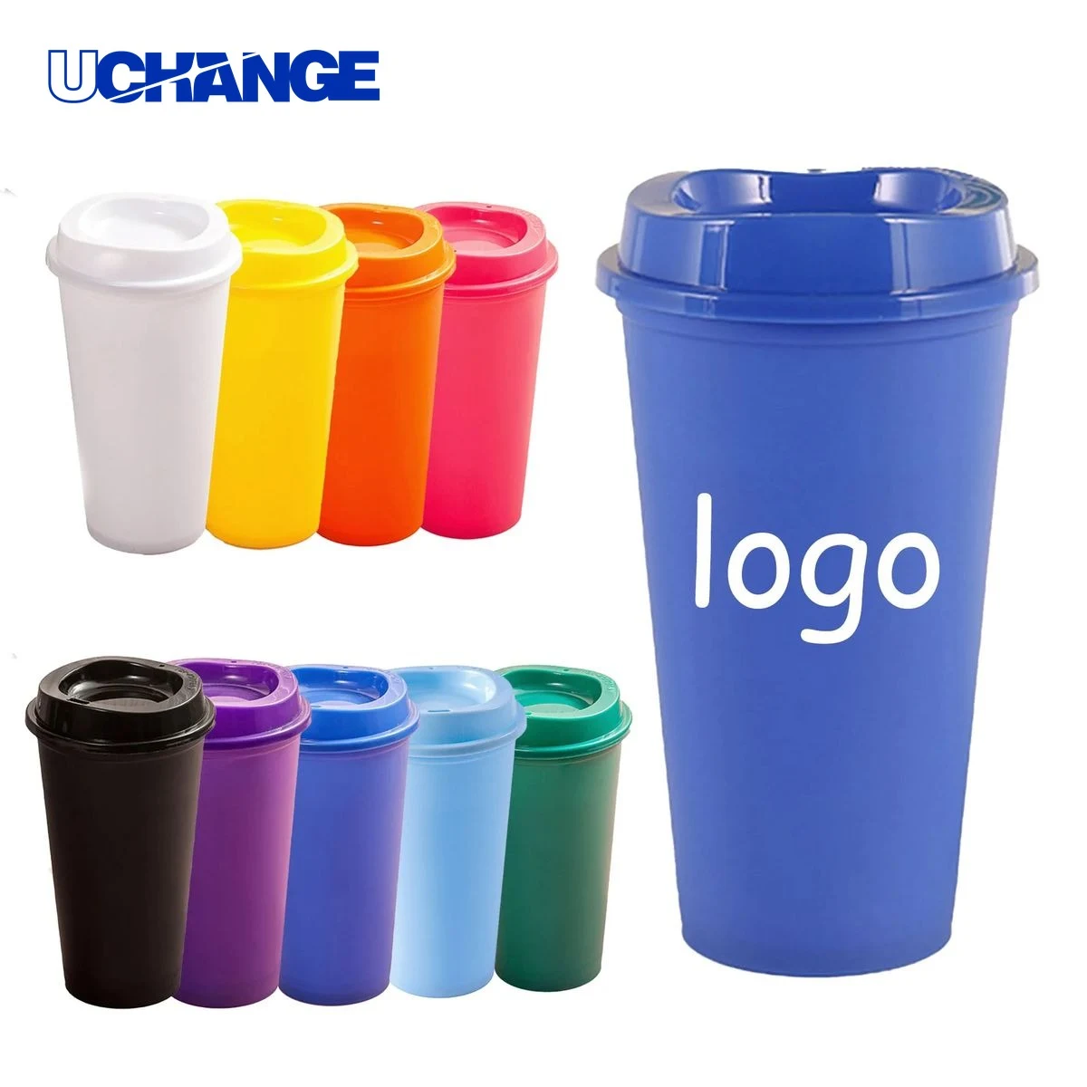 PP Coffee Cup Container with Lid (16 oz) 1