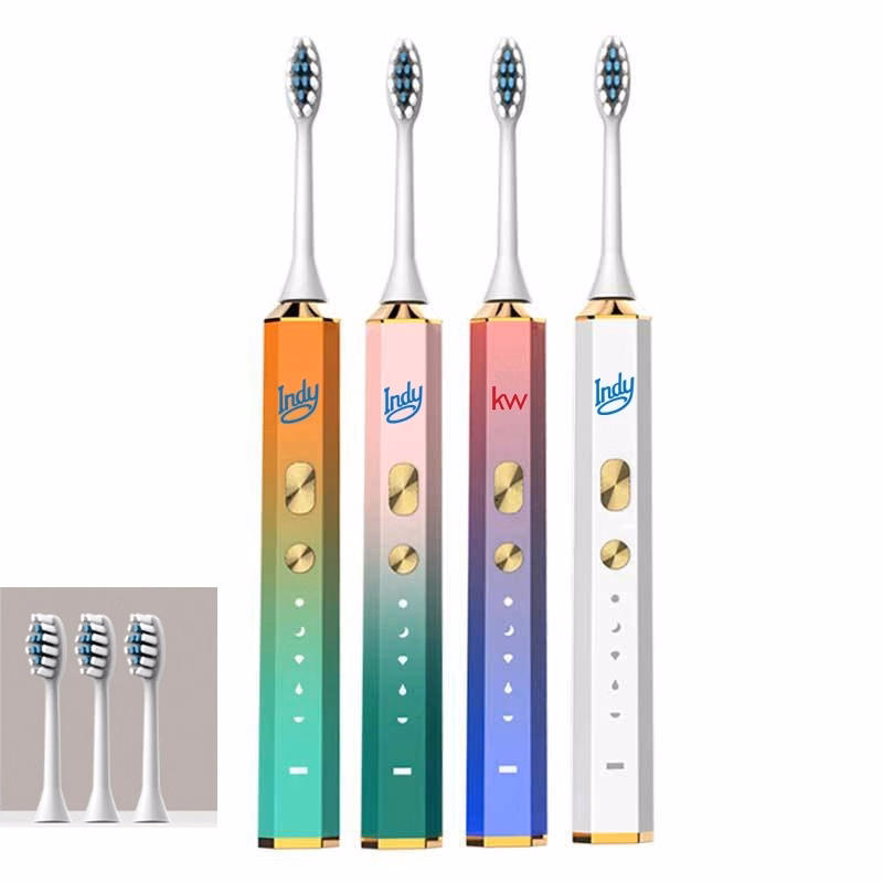 Electric Toothbrush With 4 Replacement Brush Heads