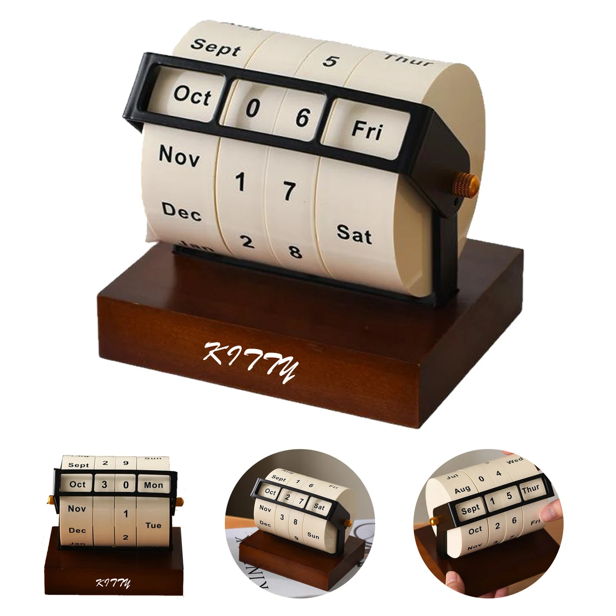 Rotary Perpetual Calendar Desktop Ornament 1