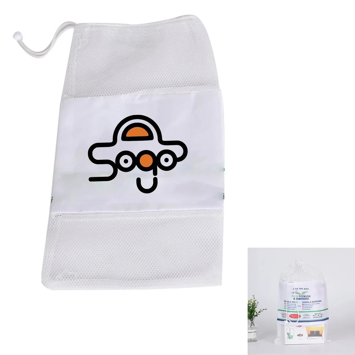 Full Color Polyester Drawstring Mesh Bag 1