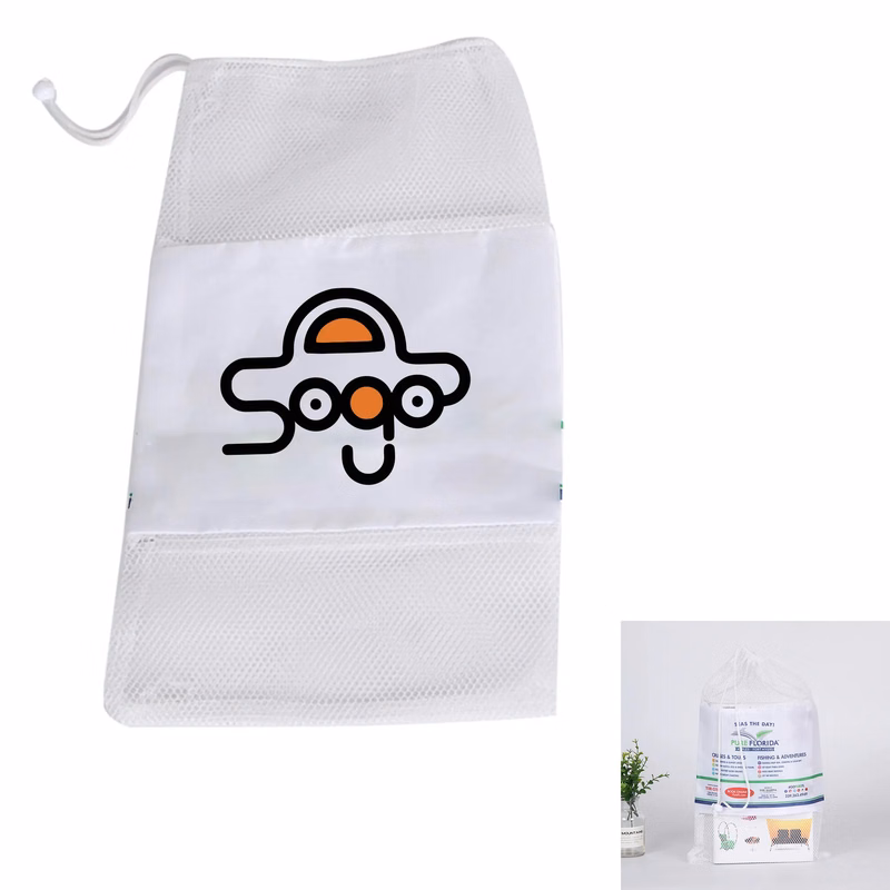 Full Color Polyester Drawstring Mesh Bag