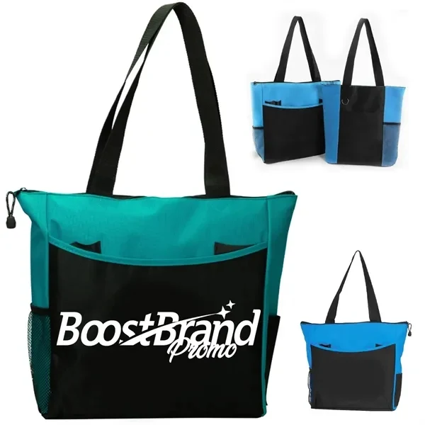 Custom Waterproof Oxford Fabric Tote Bag — Durable Reusable Shopping Companion, custom tote bag with logo imprint 1