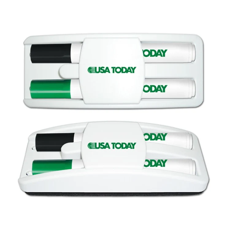 Dry Erase Gear Dry Erase Marker & Eraser Set - Black & Green 1