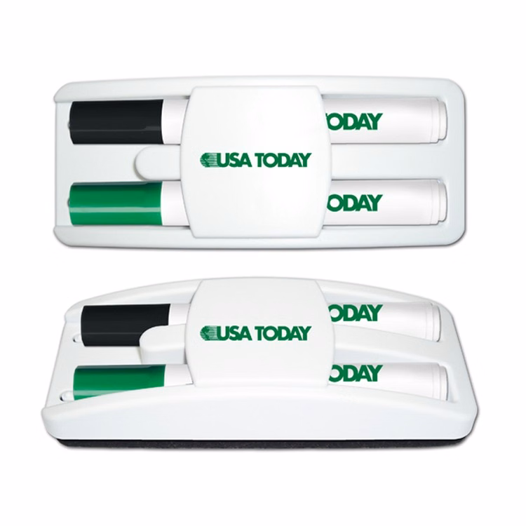 Dry Erase Gear Dry Erase Marker & Eraser Set - Black & Green