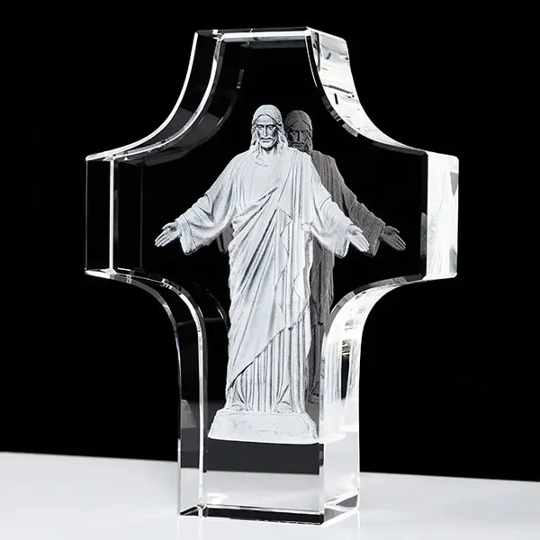 Standing Crystal Jesus Cross 1