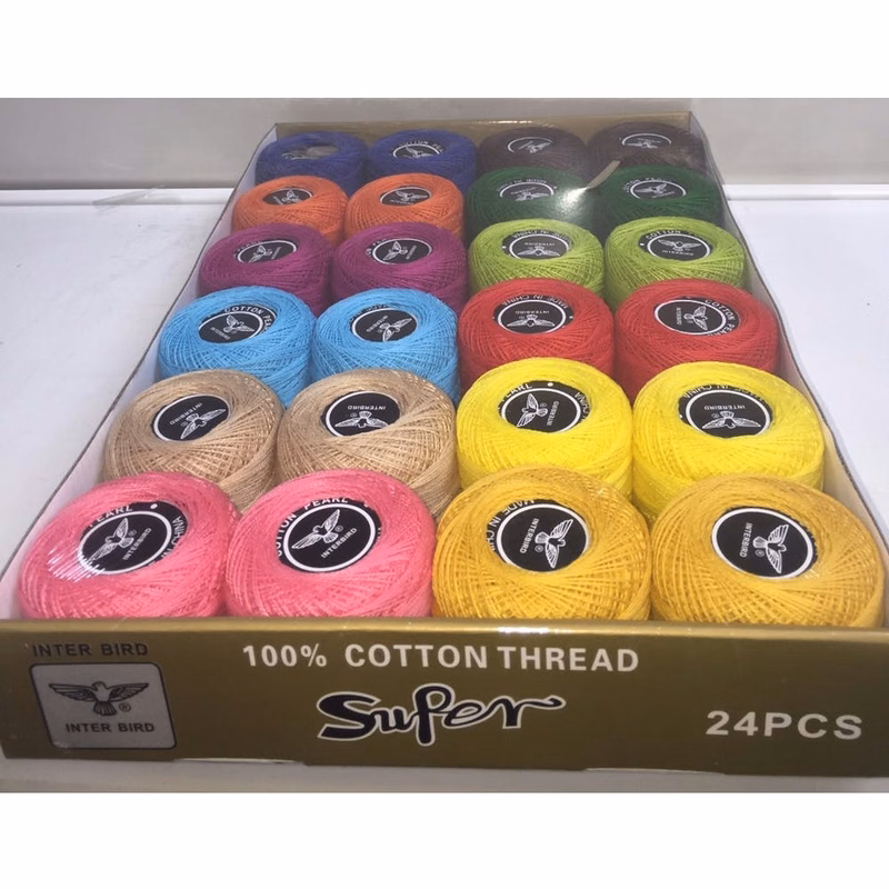 Spools of Cotton Thread - 12 Assorted Colors