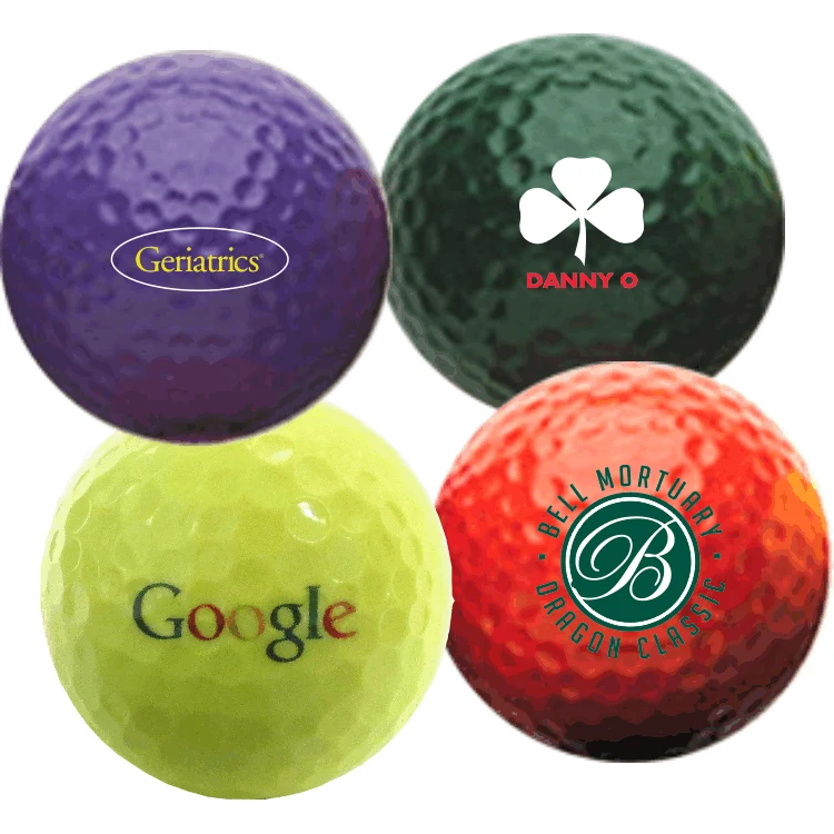 Colored Golf Ball (Bulk) with multi color logo 1