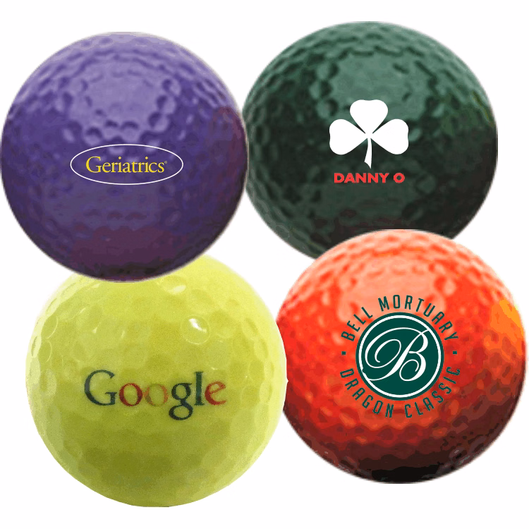 Colored Golf Ball (Bulk) with multi color logo